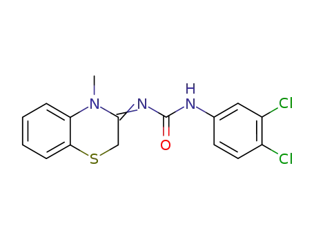 Molecular Structure of 108176-79-0 (1-(3,4-dichlorophenyl)-3-[(3E)-4-methyl-2H-1,4-benzothiazin-3(4H)-ylidene]urea)