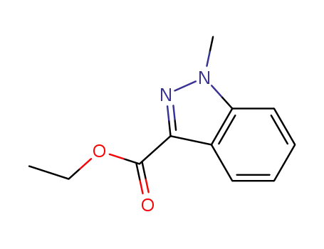 Molecular Structure of 220488-05-1 (ETHYL 1-METHYL-1H-INDAZOLE-3-CARBOXYLATE)