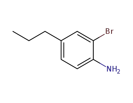 Molecular Structure of 182678-12-2 (Benzenamine, 2-bromo-4-propyl-)