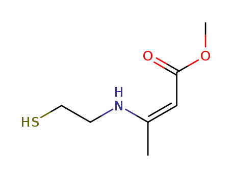Molecular Structure of 503616-48-6 ((Z)-3-(2-Mercapto-ethylamino)-but-2-enoic acid methyl ester)