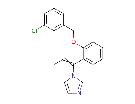 Molecular Structure of 77175-53-2 (1H-Imidazole, 1-[1-[2-[(3-chlorophenyl)methoxy]phenyl]-1-propenyl]-,
(E)-)