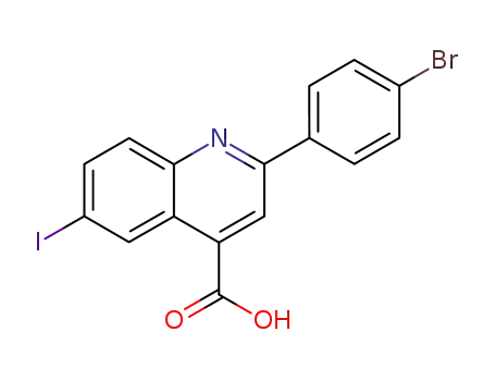 2-(4-bromo-phenyl)-6-iodo-quinoline-4-carboxylic acid