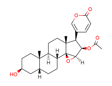 470-37-1,Cinobufagin,5b-Bufa-20,22-dienolide, 14,15b-epoxy-3b,16b-dihydroxy-, 16-acetate (7CI,8CI);Cinobufagine;Cinobufagin (6CI);NSC 90325;