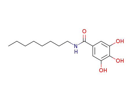 Molecular Structure of 100079-24-1 (3,4,5-trihydroxy-N-octyl-benzamide)