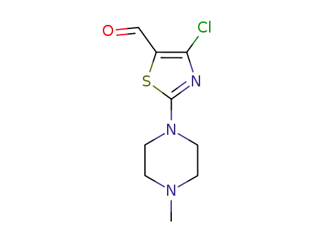 Molecular Structure of 141764-88-7 (4-CHLORO-2-(1-METHYL-4-PIPERAZINYL)-5-THIAZOLECARBOXALDEHYDE)