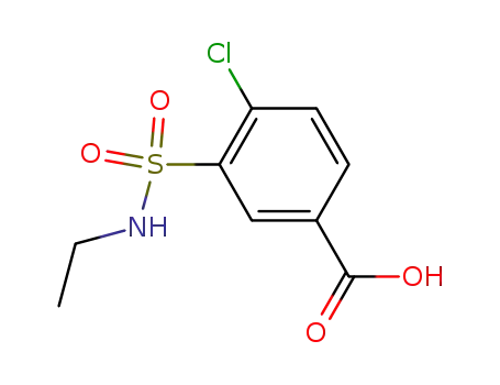 Molecular Structure of 3585-45-3 (4-chloro-3-[(ethylamino)sulfonyl]benzoic acid)