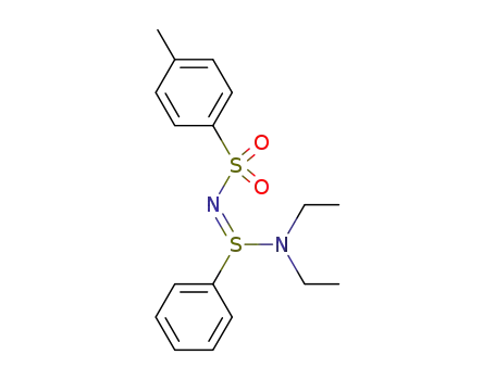 Molecular Structure of 109814-59-7 (Benzenesulfinimidamide, N,N-diethyl-N'-[(4-methylphenyl)sulfonyl]-)