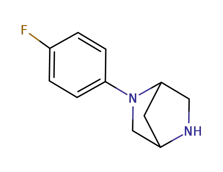 Molecular Structure of 198988-90-8 ((1S,4S)-(-)-2-(4-FLUOROPHENYL)-2,5-DIAZABICYCLO[2.2.1]HEPTANE, HYDROBROMIDE)