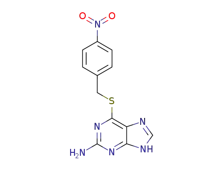 Molecular Structure of 5069-64-7 (6-[(4-nitrobenzyl)sulfanyl]-5H-purin-2-amine)