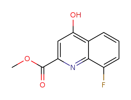 Molecular Structure of 219949-89-0 (Methyl 8-fluoro-4-hydroxyquinoline-2-carboxylate)