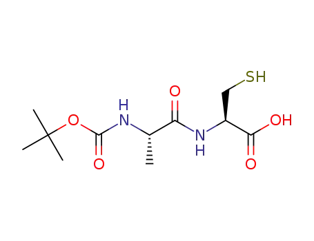 Molecular Structure of 86810-06-2 (N-(tert-butoxycarbonyl)-L-alanyl-L-cysteine)