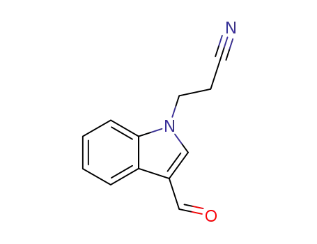 Molecular Structure of 18109-11-0 (3-(3-FORMYL-1H-INDOL-1-YL)PROPANENITRILE)
