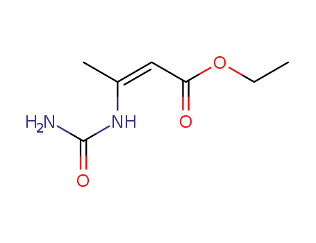 Molecular Structure of 5435-44-9 (2-Butenoic acid, 3-[(aminocarbonyl)amino]-, ethyl ester, (2Z)-)
