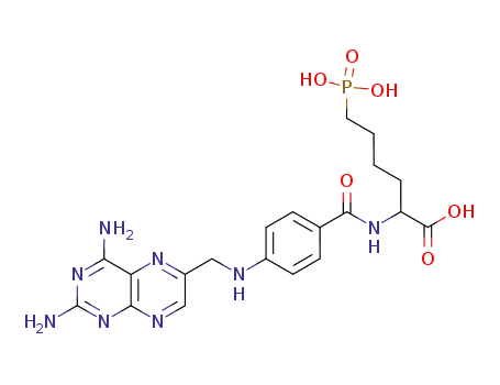 Molecular Structure of 113811-44-2 (2-[[4-[(2,4-diaminopteridin-6-yl)methylamino]benzoyl]amino]-6-phosphon o-hexanoic acid)