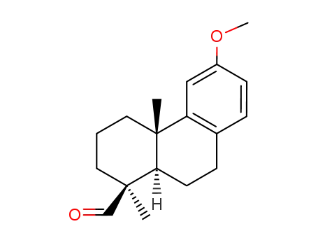 Molecular Structure of 16826-83-8 ((1S)-1,4aβ-Dimethyl-6-methoxy-1,2,3,4,4a,9,10,10aα-octahydrophenanthrene-1β-carbaldehyde)