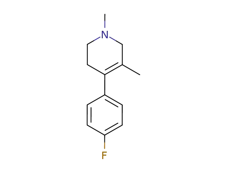 Molecular Structure of 70256-12-1 (4-(4-fluorophenyl)-1,5-dimethyl-1,2,5,6-tetrahydropyridine)