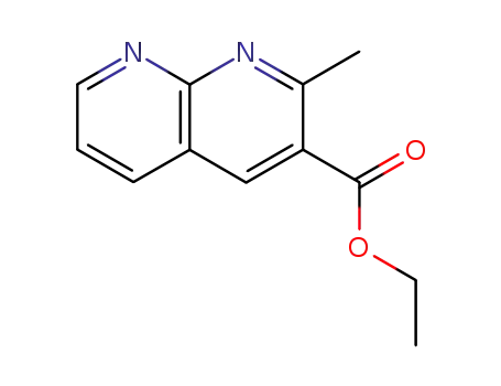 Molecular Structure of 5174-88-9 (1,8-Naphthyridine-3-carboxylic acid, 2-methyl-, ethyl ester)