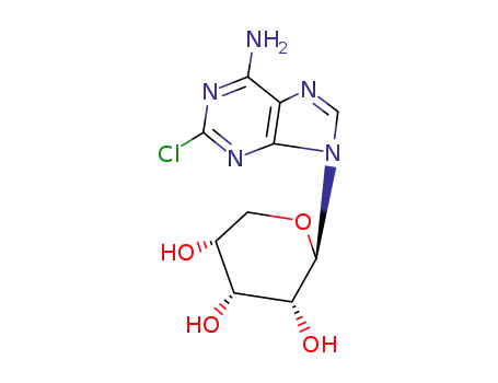 Molecular Structure of 16755-02-5 (2-chloro-9-pentopyranosyl-9H-purin-6-amine)