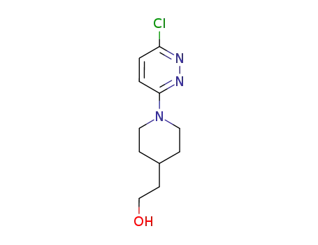 Molecular Structure of 124438-73-9 (4-Piperidineethanol, 1-(6-chloro-3-pyridazinyl)-)