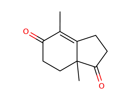 Molecular Structure of 28255-09-6 ((7aS)-4,7a-Dimethyl-5,6,7,7a-tetrahydroindan-1,5-dione)