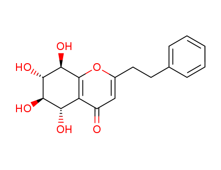 Molecular Structure of 104060-61-9 (4H-1-Benzopyran-4-one,5,6,7,8-tetrahydro-5,6,7,8-tetrahydroxy-2-(2-phenylethyl)-, (5S,6R,7S,8R)-)