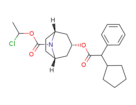 (1R,3R,5S)-3-(2-Cyclopentyl-2-phenyl-acetoxy)-8-aza-bicyclo[3.2.1]octane-8-carboxylic acid 1-chloro-ethyl ester