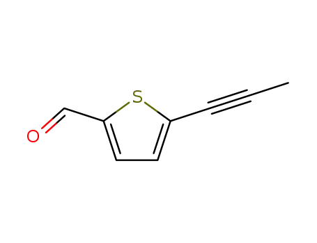 Molecular Structure of 501-91-7 (5-(1-Propynyl)-2-thiophenecarbaldehyde)
