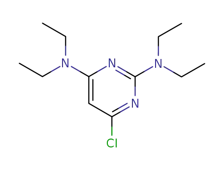 Molecular Structure of 10244-23-2 (2,4-Pyrimidinediamine, 6-chloro-N,N,N',N'-tetraethyl-)