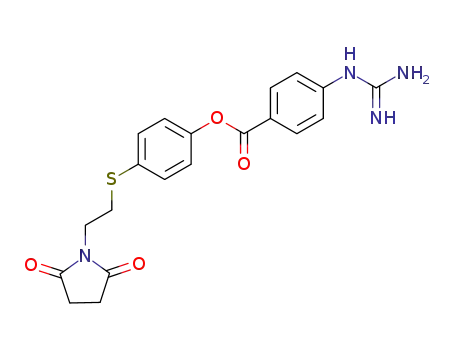 Molecular Structure of 114568-26-2 (4-(2-succinimidoethylthio)phenyl 4-guanidinobenzoate)