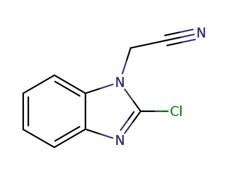 Molecular Structure of 114858-48-9 (1H-Benzimidazole-1-acetonitrile,2-chloro-(9CI))
