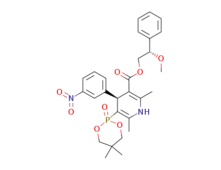 (2S)-2-methoxy-2-phenylethyl (4S)-5-(5,5-dimethyl-2-oxo-1,3,2-dioxaphosphorinan-2-yl)-1,4-dihydro-2,6-dimethyl-4-(3-nitrophenyl)-3-pyridinecarboxylate