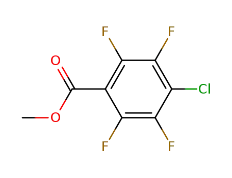 Molecular Structure of 89847-85-8 (Benzoic acid, 4-chloro-2,3,5,6-tetrafluoro-, methyl ester)