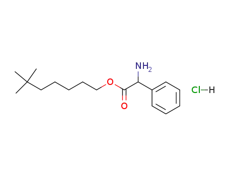 Molecular Structure of 87252-88-8 (6,6-dimethylheptyl amino(phenyl)acetate hydrochloride)