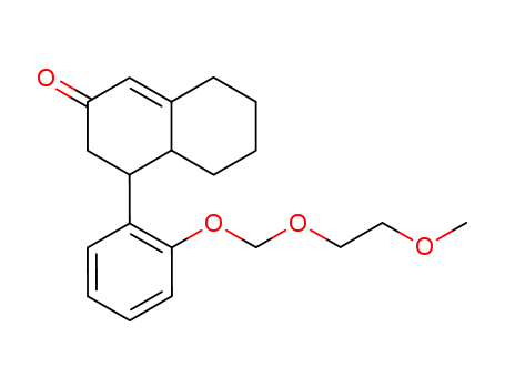 Molecular Structure of 111558-36-2 (2(3H)-Naphthalenone,
4,4a,5,6,7,8-hexahydro-4-[2-[(2-methoxyethoxy)methoxy]phenyl]-)