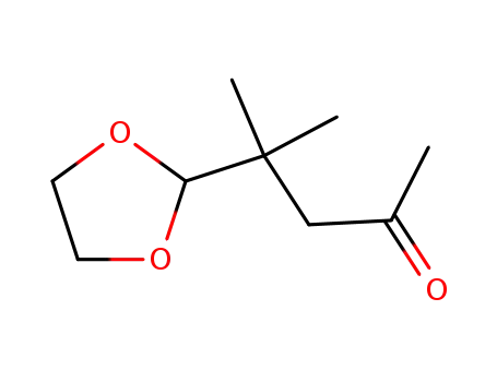 Molecular Structure of 87802-26-4 (2-Pentanone, 4-(1,3-dioxolan-2-yl)-4-methyl-)