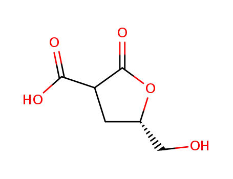 Molecular Structure of 220133-84-6 (3-Furancarboxylicacid,tetrahydro-5-(hydroxymethyl)-2-oxo-,(5S)-(9CI))