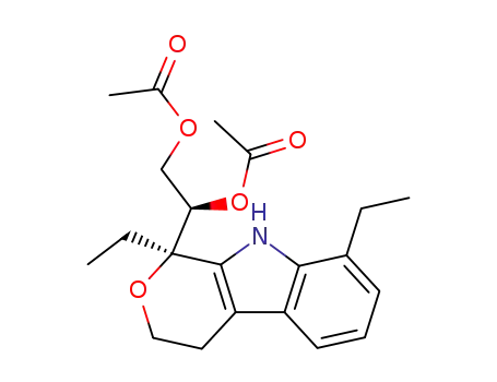 Molecular Structure of 241803-48-5 ((1R,1'R)-1,8-diethyl-1-(1',2'-diacetyloxy)ethyl-1,3,4,9-tetrahydropyrano[3,4-b]indole)