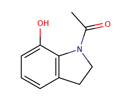 Molecular Structure of 4770-36-9 (1H-Indol-7-ol,1-acetyl-2,3-dihydro-(9CI))
