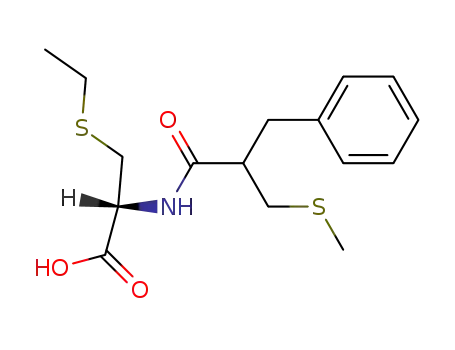 Molecular Structure of 88389-23-5 (L-Cysteine, S-ethyl-N-[2-[(methylthio)methyl]-1-oxo-3-phenylpropyl]-)