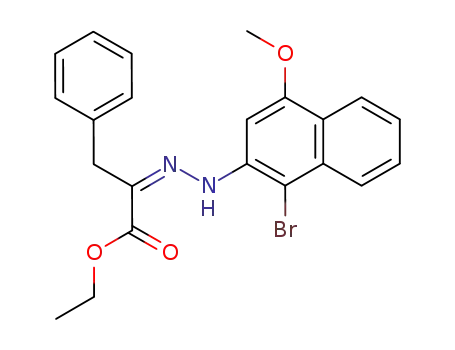 Molecular Structure of 90072-99-4 (Benzenepropanoic acid,
a-[(1-bromo-4-methoxy-2-naphthalenyl)hydrazono]-, ethyl ester, (Z)-)