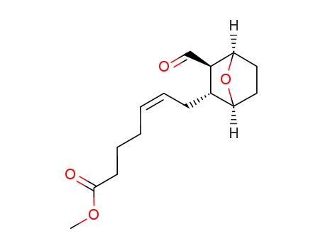 Molecular Structure of 104596-33-0 ((Z)-7-((1S,2R,3R,4R)-3-Formyl-7-oxa-bicyclo[2.2.1]hept-2-yl)-hept-5-enoic acid methyl ester)