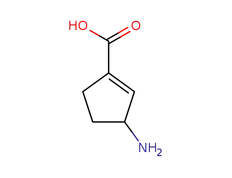 Molecular Structure of 74201-88-0 (1-Cyclopentene-1-carboxylicacid,3-amino-(9CI))
