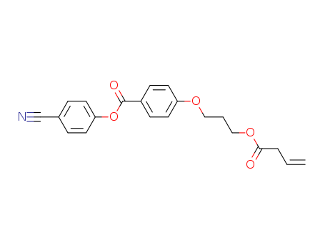 Molecular Structure of 141522-53-4 (Benzoic acid, 4-[3-[(1-oxo-3-butenyl)oxy]propoxy]-, 4-cyanophenyl ester)
