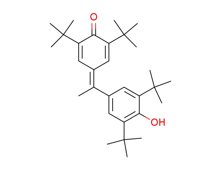 Molecular Structure of 62267-55-4 (2,5-Cyclohexadien-1-one,
4-[1-[3,5-bis(1,1-dimethylethyl)-4-hydroxyphenyl]ethylidene]-2,6-bis(1,1-
dimethylethyl)-)