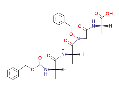 Molecular Structure of 183803-77-2 (L-Alanine,
N-[(phenylmethoxy)carbonyl]-L-alanyl-L-alanyl-N-(phenylmethoxy)glycyl-)