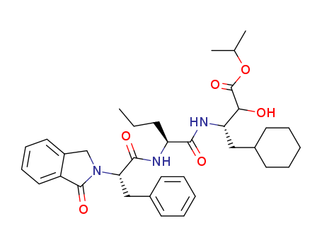 Cyclohexanebutanoic acid, b-[[2-[[2-(1,3-dihydro-1-oxo-2H-isoindol-2-yl)-1-oxo-3-phenylpropyl]amino]-1-oxopentyl]amino]-a-hydroxy-, 1-methylethyl ester,[aR-[aR*,bS*[S*(S*)]]]- (9CI)
