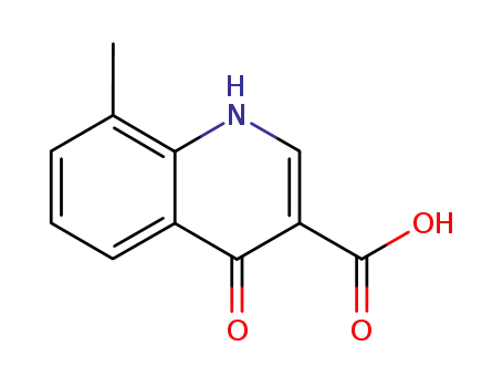 Molecular Structure of 35966-17-7 (4-HYDROXY-8-METHYLQUINOLINE-3-CARBOXYLIC ACID)
