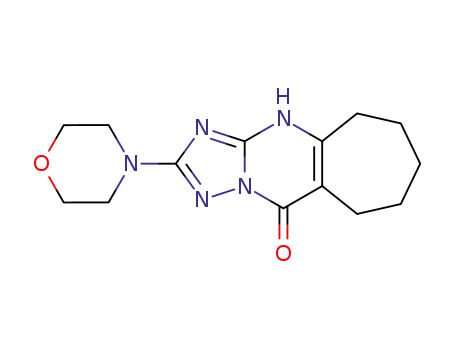 Molecular Structure of 135119-26-5 (6,7,8,9,10,11-hexahydro-2-morpholinocyclohepta<d><1,2,4>triazolo<1,5-a>pyrimidin-5-one)