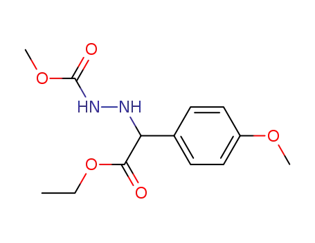 Hydrazinecarboxylic acid, 2-[2-ethoxy-1-(4-methoxyphenyl)-2-oxoethyl]-,
methyl ester