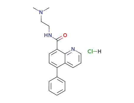 8-Quinolinecarboxamide,N-[2-(dimethylamino)ethyl]-5-phenyl-, hydrochloride (1:1)